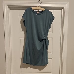 New W/tag Teal Short Sleeve Dress with Side Knot